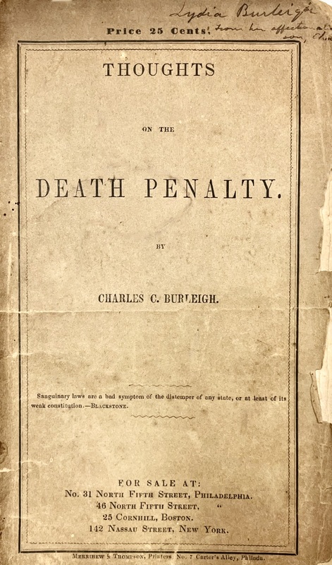 Cover of Thoughts on the Death Penalty