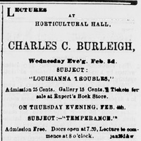 Louisiana Troubles lecture by C. C. Burleigh, 1875