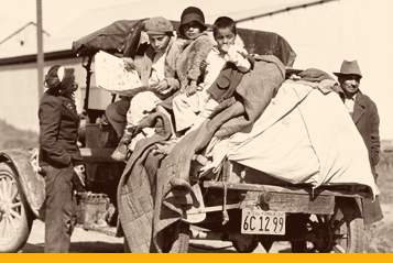 Children on a loaded car