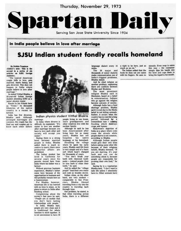Indian student in Physics department