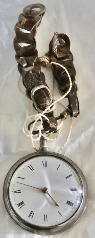 Pocket Watch of Charles Calistus Burleigh, with chain and key