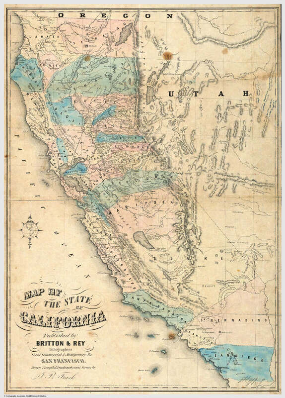 Vintage California Map