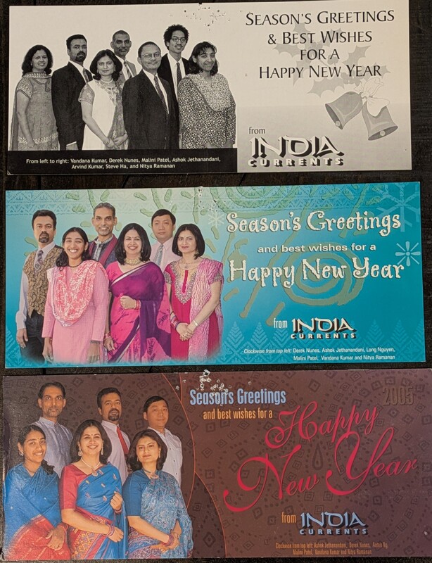 India Currents Holiday Team Cards Collection (Various Years)