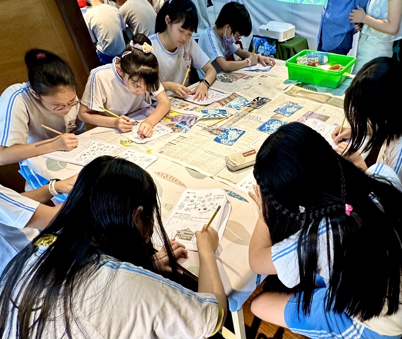 Students Working on Solar Prints