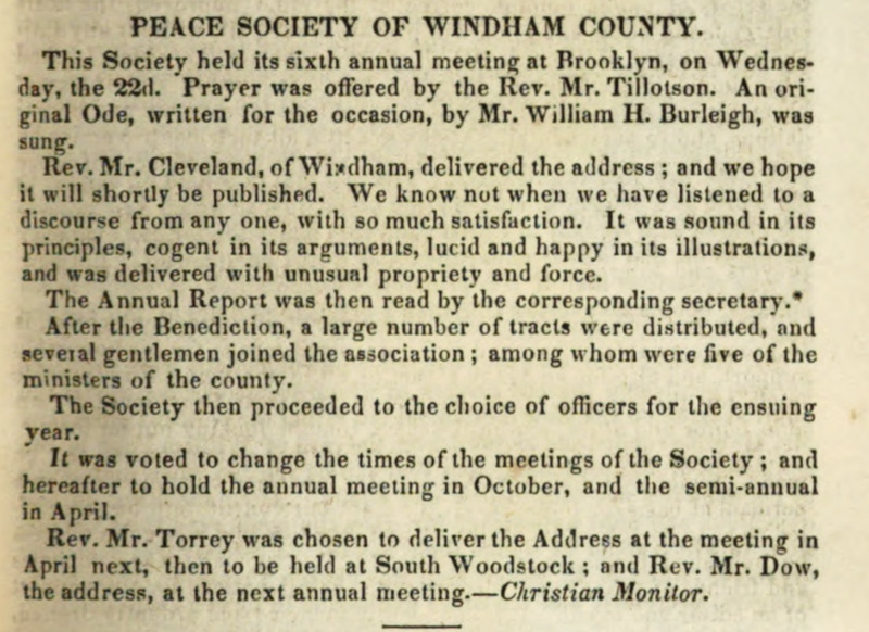 Notice in Calumet of Burleigh's poetic debut August 22, 1832
