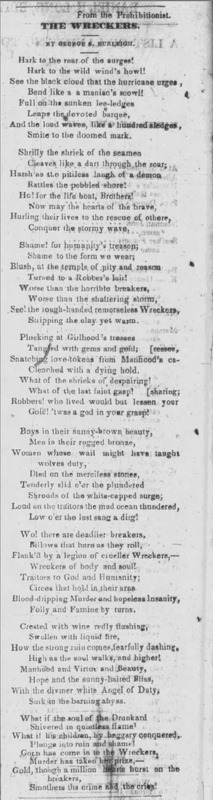 The Wreckers, from Indiana newspaper of 1854