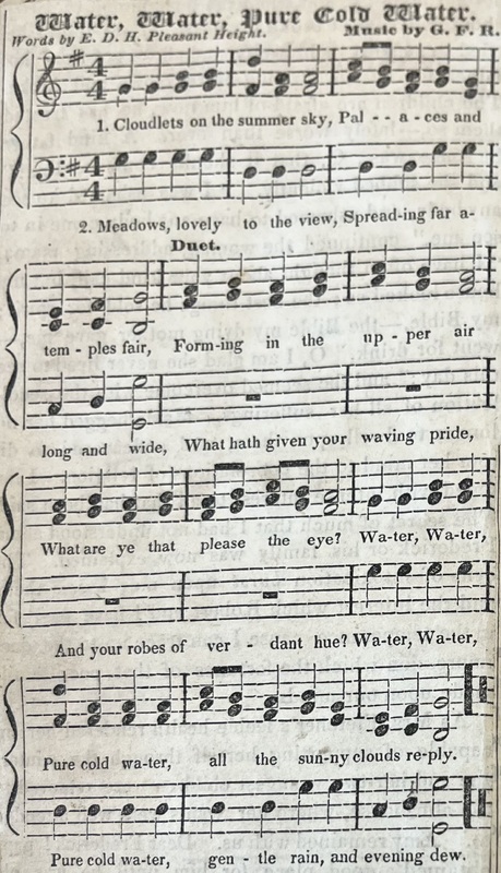 Music to accompany "Water, Water, Pure Cold Water."