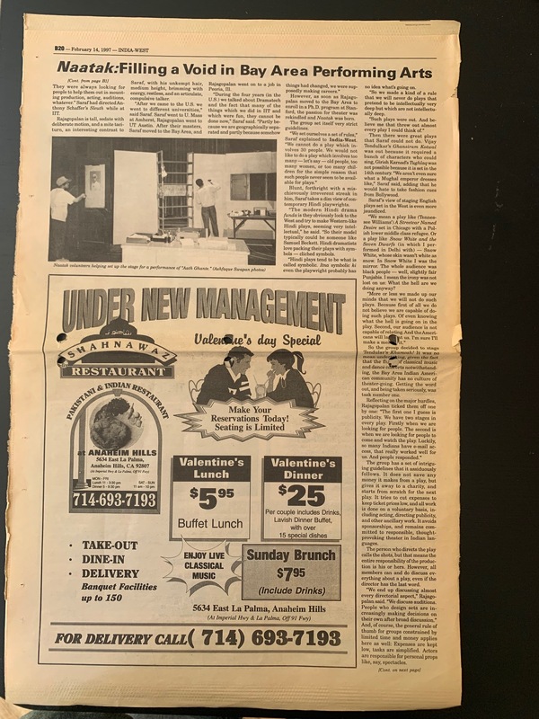 India West coverage, contd. 1997.