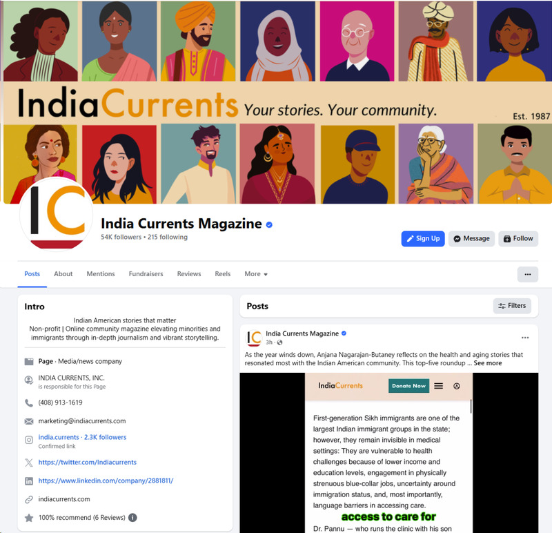 India Currents - Facebook 