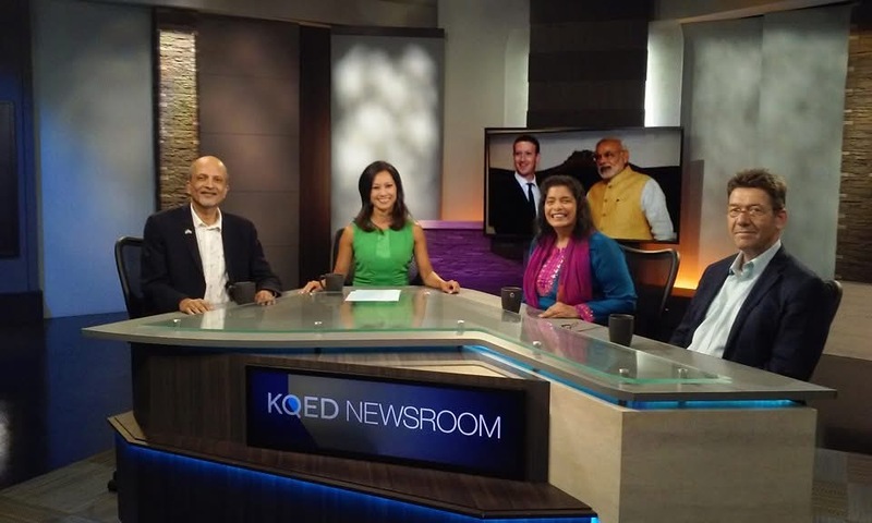 Sunita Sohrabji in the KQED Newsroom