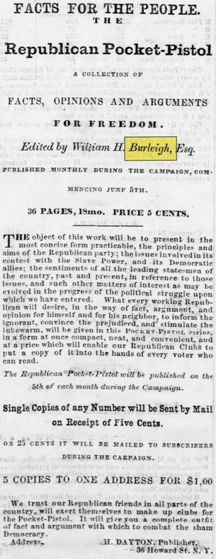 Advertisement for Republican Pocket Pistol