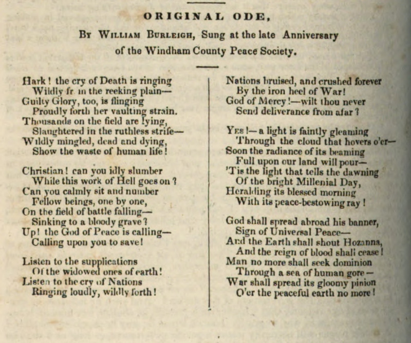 The Calumet publication, under title "Original Ode"