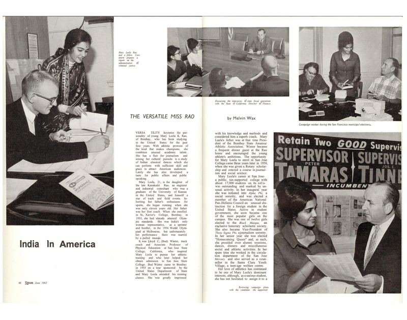 Maryleela Rao in SPAN Magazine, 1962