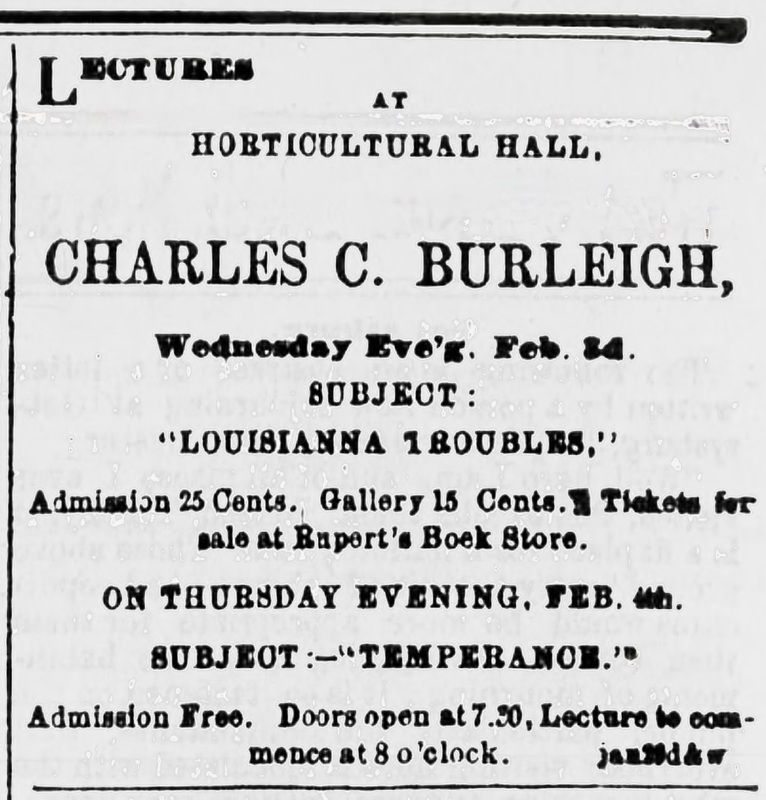 Louisiana Troubles lecture by C. C. Burleigh, 1875