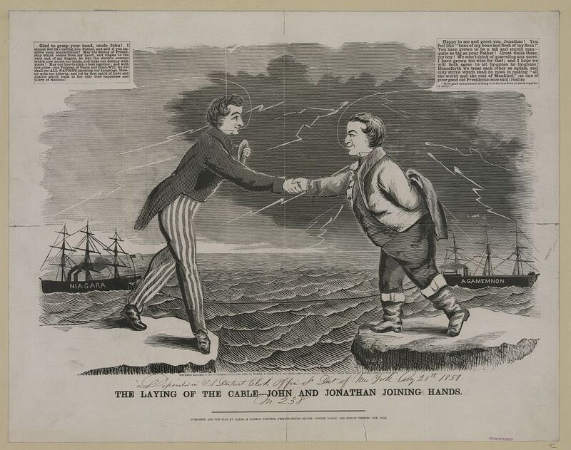 First Transatlantic Cable Sent, 1858