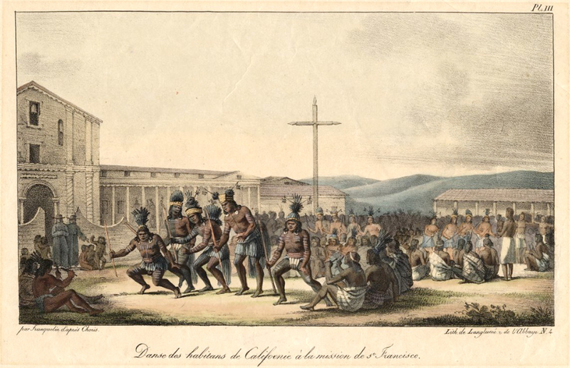 Danse des habitans de Californie a la mission de S. Francisco.