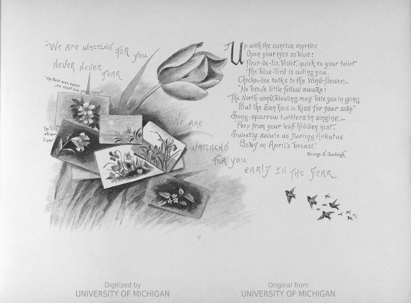 Waking the Flowers, illustrated in Nature's Hallelujah (1889)