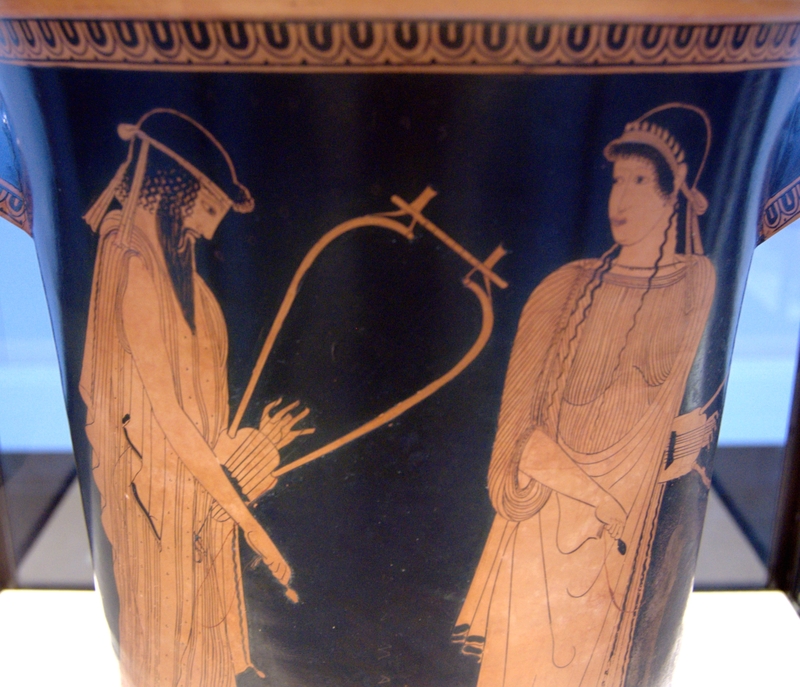 Alcæus and Sappho (Attic red-figure vase ca. 470BCE)
