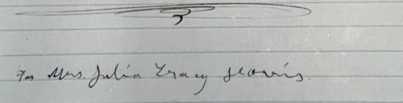Name of dedicatee for "Julia"