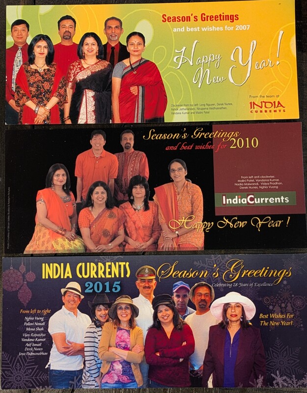 India Currents Holiday Team Cards Collection (Various Years)