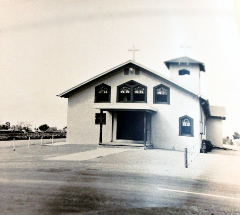 Guadalupe Mission, c. late 1950s.  Cropped-Guadalupe Church Photo Album-Chavez Photos-7595.tif