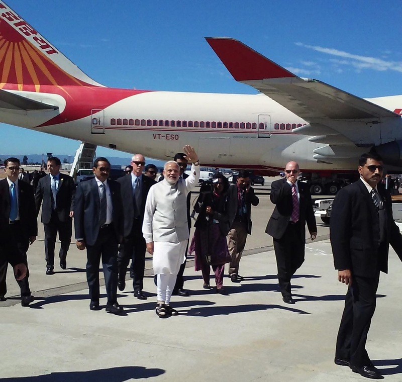 Prime Minister Narendra Modi Arriving in San Jose