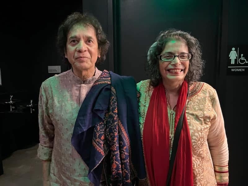 Sunita Sohrabji Backstage with Zakir Hussain