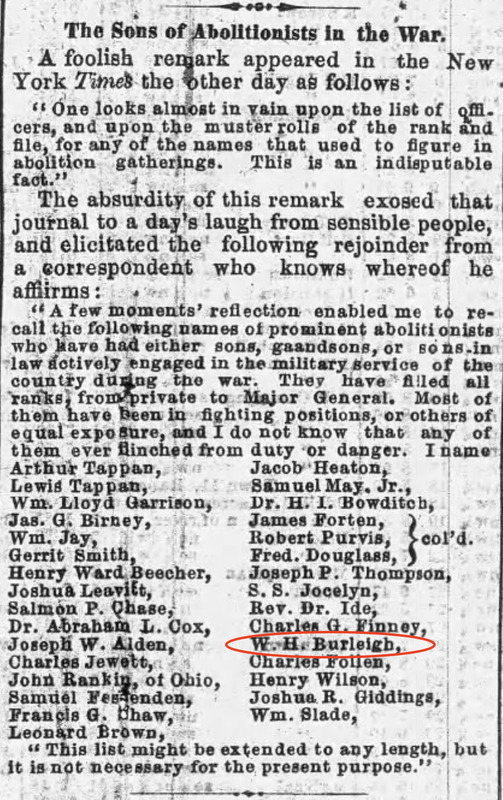 Sons of Abolitionists in the Civil War