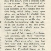“High moral tone of the college must be maintained.” 
“Gave the impression of a mob of Chinamen chasing an edible dog.”
