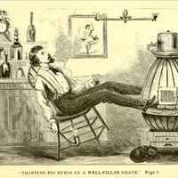 Toasting His Heels, from The Rum Fiend, R.S. Bross, engraver