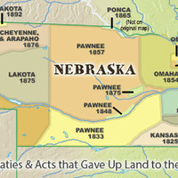 Nebraska Map showing Native Land Dispossession by white Settler-Colonialists