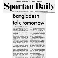 Talk on Bangladesh, 1972