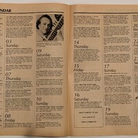 India Currents – Events Calendar Pages (May 1987, Vol. 1, No. 2)