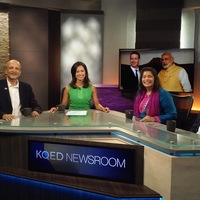 Sunita Sohrabji in the KQED Newsroom