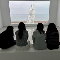 Students at Black Water Exhibit