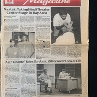 India West's coverage of Naatak's staging of a famous Indian playwright's work for the first time in the Bay Area. 1997.