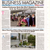 Business Section in India-West Final Printed Issue Before Online-Only Publication