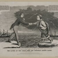 First Transatlantic Cable Sent, 1858