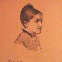 Drawing of Ida Aldrich, by Charles C. Burleigh Jr. 1875