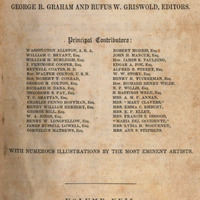 1843 Graham's Magazine Cover with William H. Burleigh's Name in Good Company