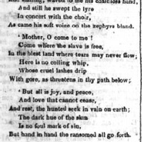 The Dying Slave Mother, from reprint in the Vermont Telegraph