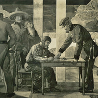 Pico and Fremont signing the Treaty of Cahuenga