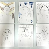 Student Self-Portraits From the Bilingual Lesson