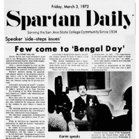 Bangladesh Day event at San Jose State College, 1972