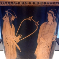 Alcæus and Sappho (Attic red-figure vase ca. 470BCE)