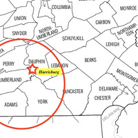 Map of Counties and area mentioned by Charles C. Burleigh in 1840 letter