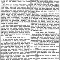 Full Providence Evening Bulletin article re. Sarah Burleigh and the poem "What the Woods Teach"