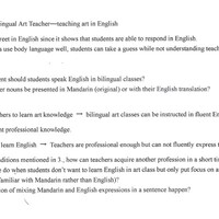 #3 Student Response (Translated by Alice Xie 謝佩娟) to “Will art classes change if English is introduced?”