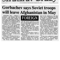 Russian withdrawal from Afghanistan, 1988