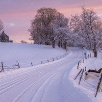 Vermont Winter Road Scene